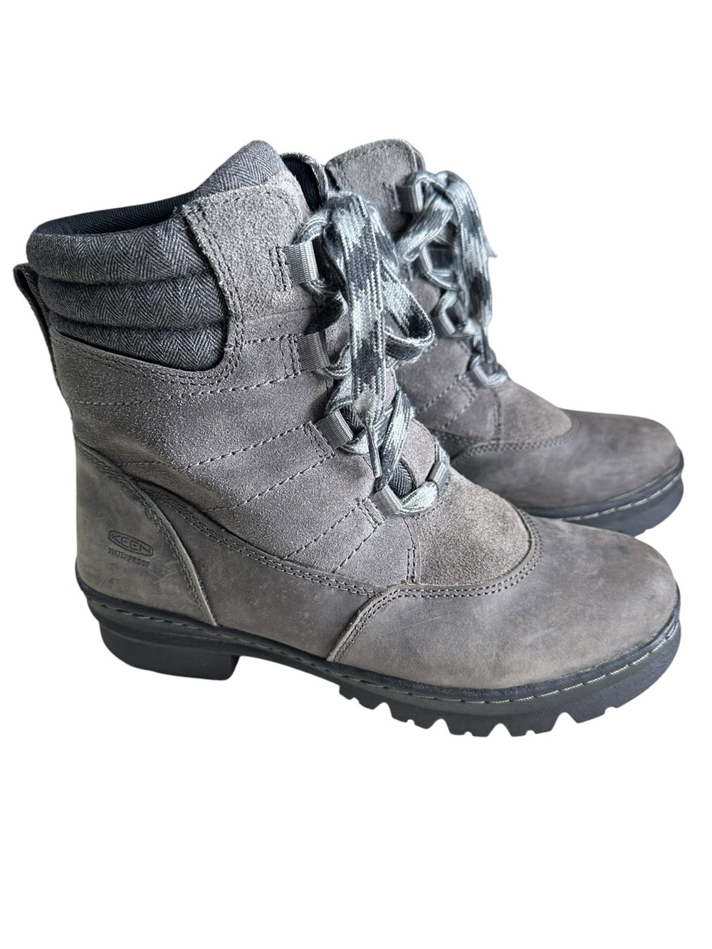 KEEN Womenβs Wapato Mid Waterproof Boots. Size 8.5. Gray